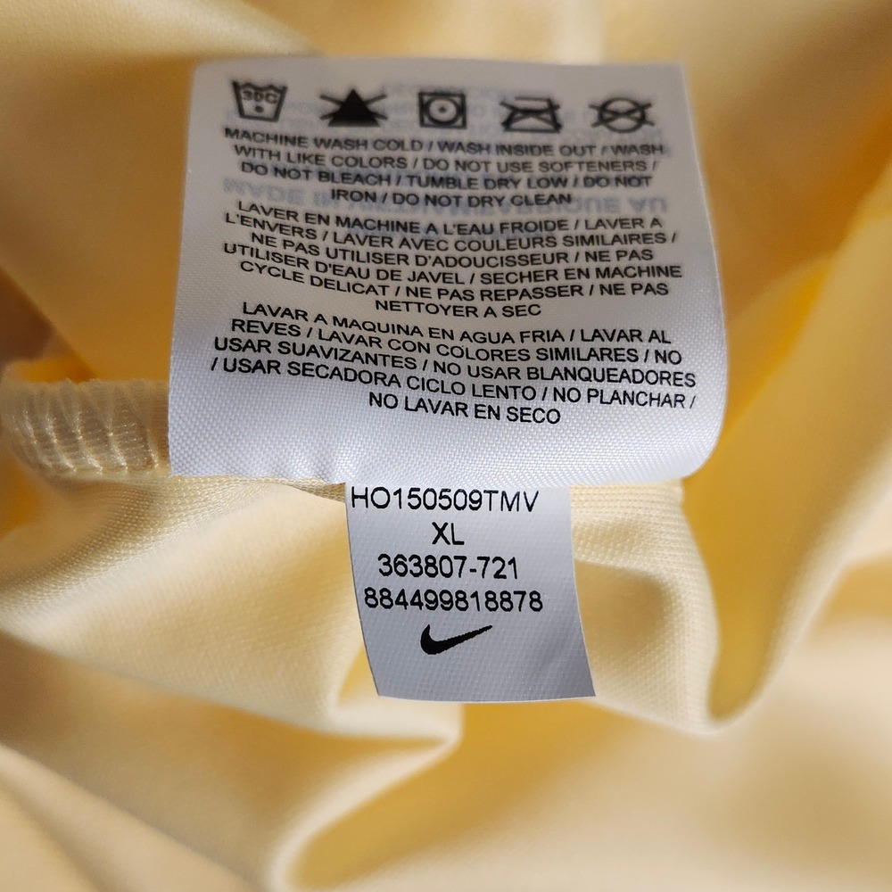 NIKE‎ GOLF DRI-FIT YELLOW POLO MENS XL OHIO VALLEY FLOORING NWT - Picture 9 of 10